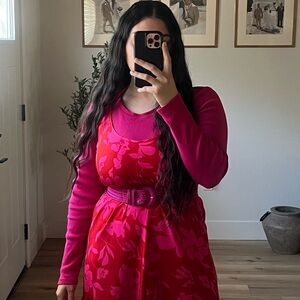 Elegant Pink Floral Dress